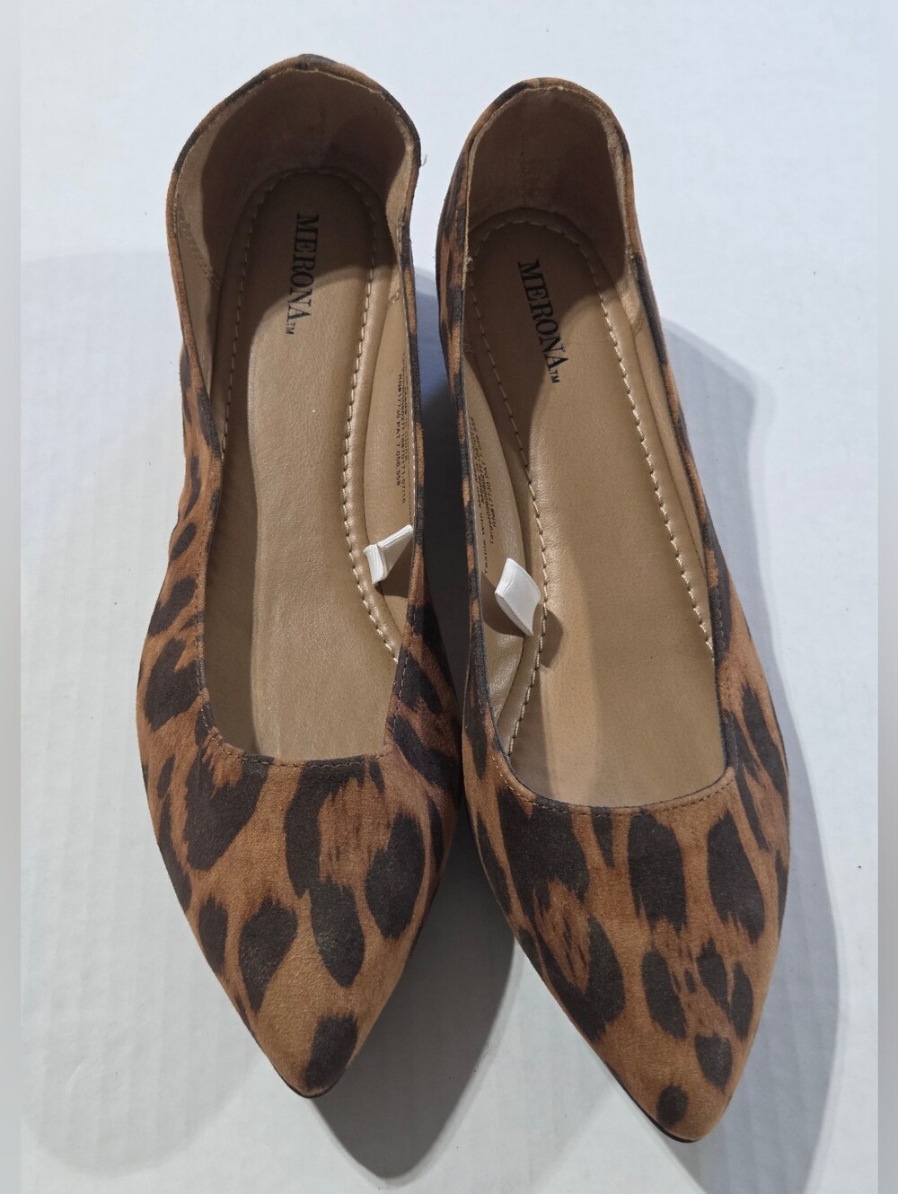 Merona Leopard Print Pointed Toe Flats - Brown/Black
